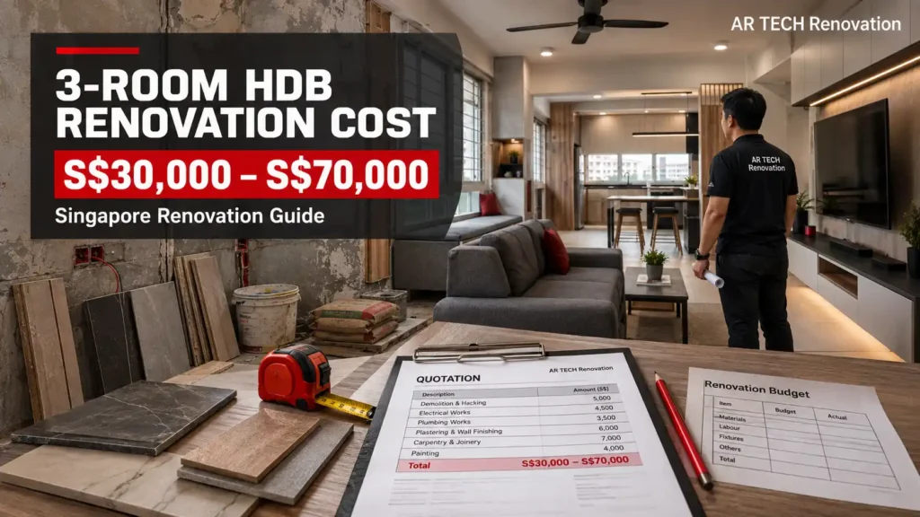 How Much Does It Cost to Renovate a 3-Room HDB Flat