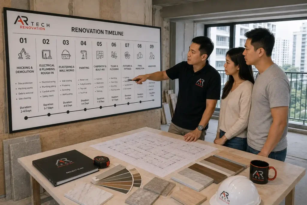 Contractor planning a realistic home renovation schedule