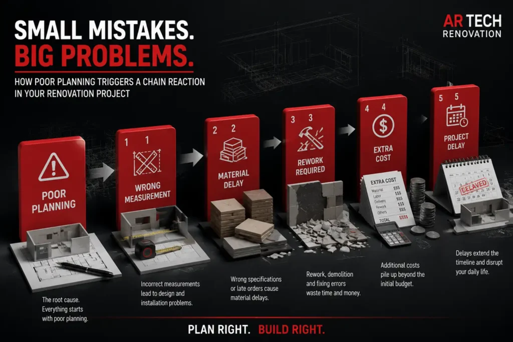 Small renovation mistakes leading to bigger project problems