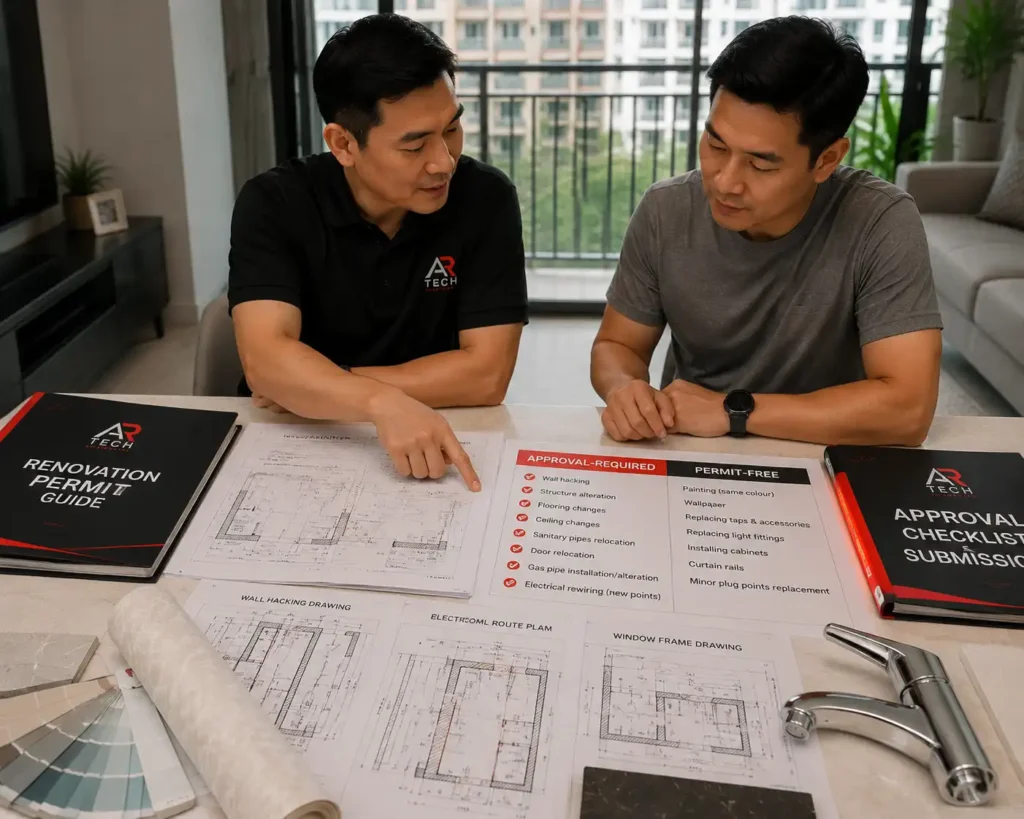 Renovation work that may require permits in Singapore