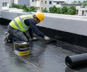 Commercial waterproofing & renovation contractor transforming office space in Singapore